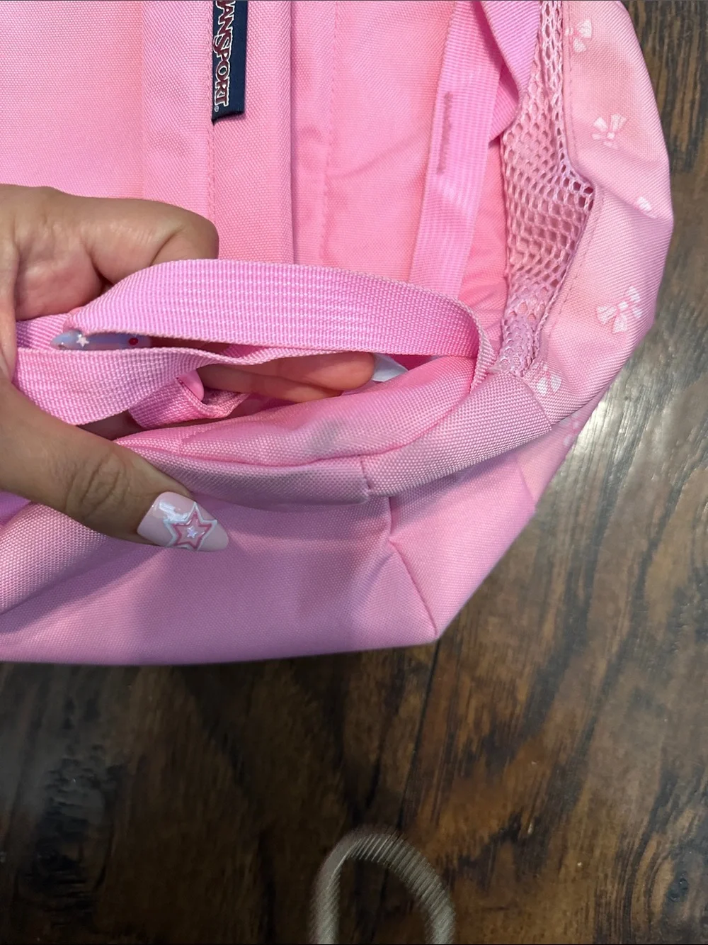 Jansport Pink Kids Backpack with Bows